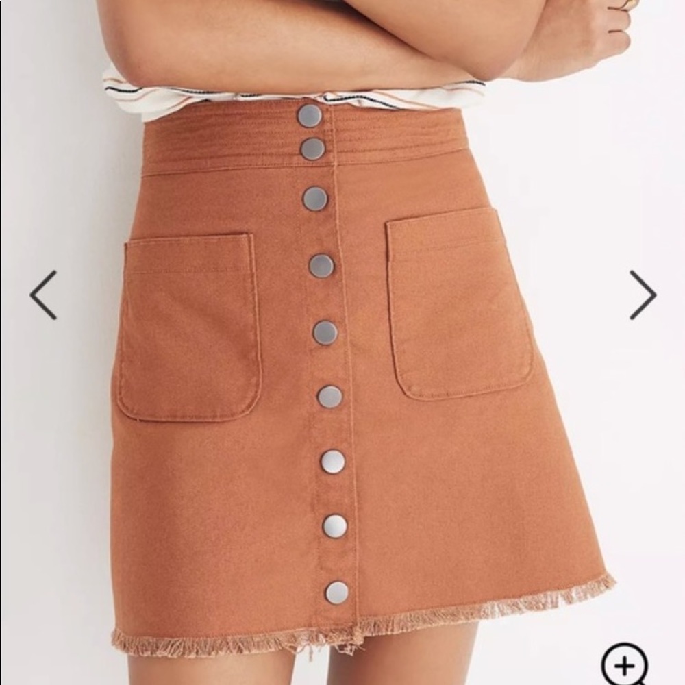 Madewell High-Waist Button Skirt